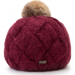 Czapka damska 87-HF-031-2. Czerwone czapki zimowe damskie Wittchen, na zimę, z dzianiny. Za 119,00 zł.