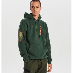 Bluza z kapturem - Khaki. Brązowe bluzy damskie Cropp, xl, bez wzorów, bez rękawów, z kapturem. Za 79,99 zł.