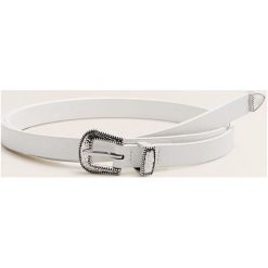 Mango - Pasek Cowgirl. Szare paski damskie marki Mango, w paski, ze skóry ekologicznej. Za 49,90 zł.