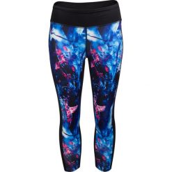 Legginsy treningowe damskie SPDF603 - multikolor allover - Outhorn. Niebieskie spodnie damskie marki Outhorn, bez wzorów, na fitness i siłownię. Za 99,99 zł.