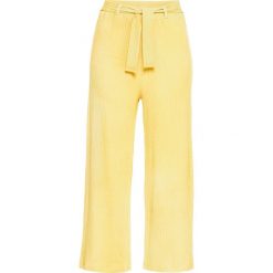 Spodnie culottes bonprix żółty. Żółte spodnie damskie bonprix. Za 89,99 zł.