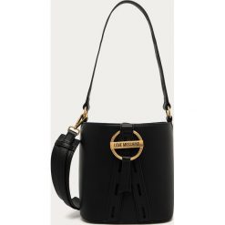 Love Moschino - Torebka. Czarne kuferki damskie Love Moschino, w paski, ze skóry ekologicznej, na ramię, bez dodatków. Za 779,90 zł.