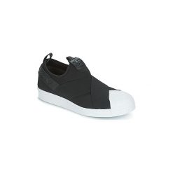 Buty adidas SUPERSTAR SLIPON. Czarne trampki i tenisówki damskie marki Adidas, bez wzorów, bez zapięcia. Za 319,20 zł.