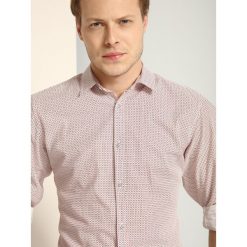 Koszula długi rękaw męska slim fit. Brązowe koszule męskie na zimę, m, z bawełny, eleganckie. W wyprzedaży za 49,99 zł.