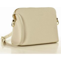MARCO MAZZINI Torebka skórzana crossbody listonoszka jasny beż. Listonoszki damskie MAZZINI, na co dzień, w paski, ze skóry, duże, bez dodatków. W wyprzedaży za 169,00 zł.