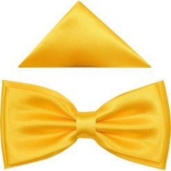 Żółta szeroka mucha męska B26. Żółte muszki męskie Modini Moda Męska, na co dzień, bez wzorów, z tkaniny, eleganckie. W wyprzedaży za 45,00 zł.