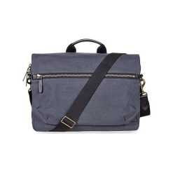 ECCO Eday 3.0 - Szary - 40x34x11cm - Torby. Szare torby męskie skórzane marki ecco, w paski, z bawełny, biznesowe, na ramię, małe. Za 1199,90 zł.