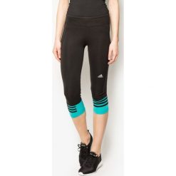 Adidas Legginsy Response 3/4 czarno-niebieskie r. XS (AI8290). Czarne legginsy sportowe damskie Adidas, xs. Za 65,63 zł.