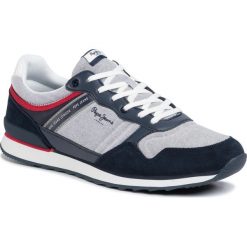 Sneakersy PEPE JEANS - Cross 4 PMS30606 Chambray 564. Niebieskie sneakersy męskie Pepe Jeans, bez wzorów, z jeansu, bez zapięcia. W wyprzedaży za 229,00 zł.