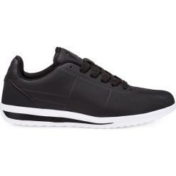 Buty sportowe męskie: BUTY MĘSKIE SPORTOWE SNEAKERSY T200 – CZARNE