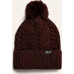 Jack Wolfskin - Czapka. Brązowe czapki damskie Jack Wolfskin, bez wzorów, z poliesteru. W wyprzedaży za 99,90 zł.