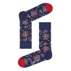 Skarpety Happy Socks Firework (FIR01-6000). Szare skarpetki damskie Happy Socks, z bawełny. Za 20,99 zł.