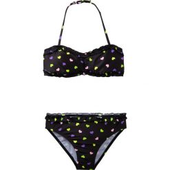 Bikini dziewczęce (2 części) bonprix czarny z nadrukiem. Czarne stroje kąpielowe dziewczęce bonprix, z nadrukiem. Za 44,99 zł.