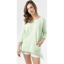 Limonkowa Bluza Metiomeia. Bluzy damskie Born2be, s, bez wzorów, bez rękawów, bez kaptura. W wyprzedaży za 59,99 zł.