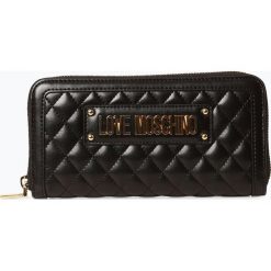 Love Moschino - Portfel damski, czarny. Czarne portfele damskie Love Moschino, z napisami. Za 249,95 zł.