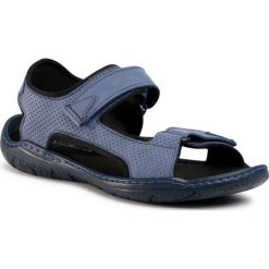 Sandały SERGIO BARDI - SB-56-09-000525 413. Niebieskie klapki męskie Sergio Bardi, ze skóry, bez zapięcia. Za 249,00 zł.