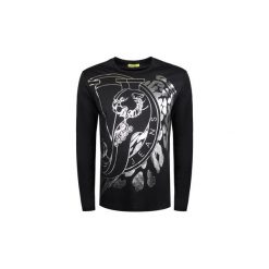 T-shirty z długim rękawem Versace Jeans B3GQB706 / Print M19 Foil Slim ML. Czarne t-shirty męskie Versace Jeans, m, bez wzorów, z jeansu, bez kołnierzyka, długie. Za 289,00 zł.