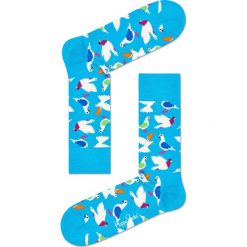 Happy Socks - Skarpetki Pigeon. Niebieskie skarpetki damskie Happy Socks, bez wzorów. Za 39,90 zł.