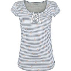 Bluzki z falbaną: Stitch and Soul Stripes Koszulka damska szary