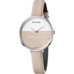 RABAT ZEGAREK CALVIN KLEIN RISE BEIGE K7A231XH. Brązowe zegarki damskie Calvin Klein, ze stali. W wyprzedaży za 659,00 zł.