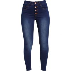 Jeansy damskie: Second Script Petite BUTTON DETAIL Jeans Skinny Fit dark blue denim