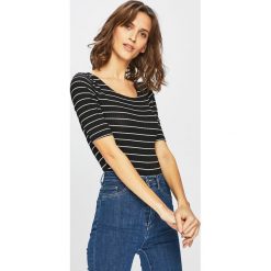 Tally Weijl - Top. Czarne bluzki damskie TALLY WEIJL, s, bez wzorów, z elastanu, z okrągłym kołnierzem. W wyprzedaży za 29,90 zł.