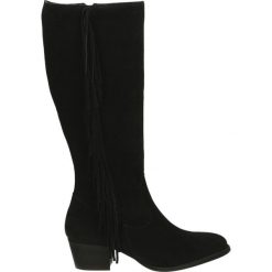 Kozaki - 9826 VEL NERO. Czarne kowbojki damskie Venezia, ze skóry. Za 239,00 zł.