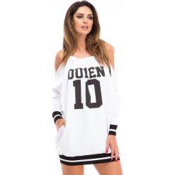 Sukienki: Biała sukienka oversize „Queen” 1360