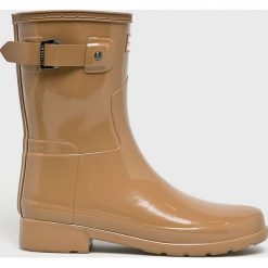 Hunter - Kalosze. Brązowe kalosze damskie Hunter, bez wzorów, z materiału. W wyprzedaży za 539,90 zł.