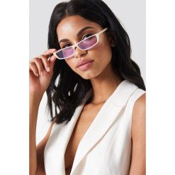 Okulary przeciwsłoneczne damskie: NA-KD Trend Prostokątne okulary przeciwsłoneczne – Purple