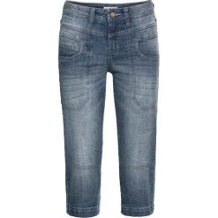 Rybaczki dżinsowe ze stretchem bonprix niebieski. Niebieskie jeansy damskie bonprix. Za 99,99 zł.
