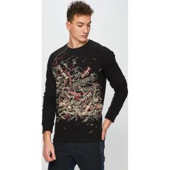 Desigual - Bluza. Czarne bluzy męskie Desigual, m, z nadrukiem, z bawełny, z okrągłym kołnierzem, bez rękawów, bez kaptura. W wyprzedaży za 179,90 zł.