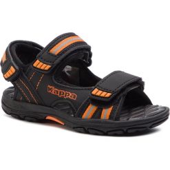 Sandały KAPPA - Symi K 260685K Black/Orange 1144. Czarne sandały chłopięce Kappa, z materiału. W wyprzedaży za 79,00 zł.