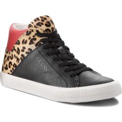 Sneakersy GUESS - FJMRT3 ELE12 LEOPARD. Czarne półbuty damskie Guess, ze skóry ekologicznej. W wyprzedaży za 189,00 zł.
