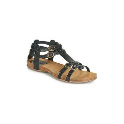 Sandały Kickers ANA. Czarne sandały damskie Kickers, bez wzorów, bez obcasa, bez zapięcia. Za 174,50 zł.