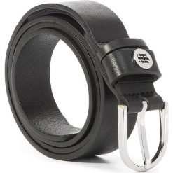 Pasek Damski TOMMY HILFIGER - Clasic Belt 2,5 AW0W06850 002. Czarne paski damskie TOMMY HILFIGER, w paski, ze skóry. W wyprzedaży za 149,00 zł.