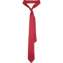 Krawat Czerwony Wzór Geometryczny. Czerwone krawaty męskie LANCERTO, bez wzorów, eleganckie. Za 139,90 zł.