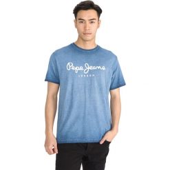 Pepe Jeans West Sir Koszulka Niebieski. Niebieskie podkoszulki męskie Pepe Jeans, l, z haftami, z bawełny, vintage, bez kołnierzyka, z krótkim rękawem, krótkie. Za 154,95 zł.