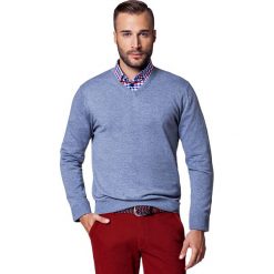Sweter Robin J.Szary. Szare swetry męskie LANCERTO, na wiosnę, s, bez wzorów, z bawełny, klasyczne. W wyprzedaży za 149,90 zł.