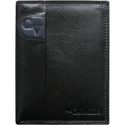 Portfel męski skórzany n4-scv black+navy. Niebieskie portfele męskie 4U Cavaldi, bez wzorów, ze skóry. Za 29,90 zł.