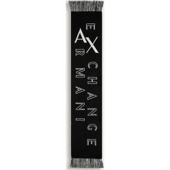 Armani Exchange - Szalik. Czarne szaliki męskie Armani Exchange, bez wzorów, z bawełny. Za 329,90 zł.