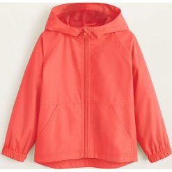 Mango Kids - Kurtka dziecięca Nova 110-164 cm. Różowe kurtki dziewczęce Mango Kids, bez wzorów, z poliesteru, krótkie, bez kaptura. W wyprzedaży za 69,90 zł.