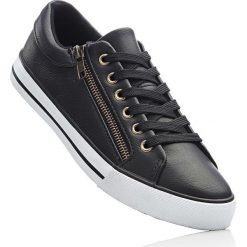 Sneakersy bonprix czarny. Czarne buty sportowe damskie bonprix. Za 74,99 zł.