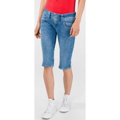 Pepe Jeans Venus 3/4 rybaczki Niebieski. Niebieskie spodnie damskie Pepe Jeans, bez wzorów, z elastanu. Za 361,95 zł.