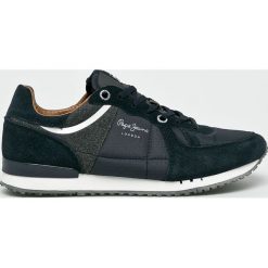 Pepe Jeans - Buty. Czarne halówki męskie Pepe Jeans, z jeansu, na sznurówki. Za 319,90 zł.
