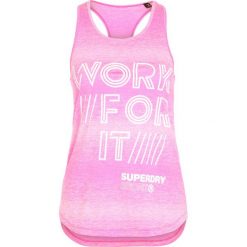 Superdry SPORT FITSPIRATION OMBRE Koszulka sportowa vibe pink/white. Czerwone t-shirty damskie Superdry, xs, z poliesteru. Za 149,00 zł.