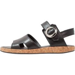 Rzymianki damskie: Whistles LOW WITH ROUND BUCKLE Sandały black