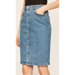 Vero Moda - Spódnica jeansowa. Niebieskie spódniczki damskie Vero Moda, na co dzień, s, bez wzorów, z elastanu, casualowe, z podwyższonym stanem, ołówkowe. Za 219,90 zł.