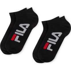 Zestaw 2 par niskich skarpet unisex FILA - Calza Invisibile F9199 Black 200. Czarne skarpetki damskie Fila, bez wzorów, z elastanu. Za 29,99 zł.