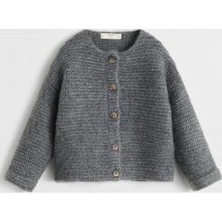 Mango Kids - Kardigan dziecięcy Cora6 80-104 cm. Szare swetry dziewczęce z poliesteru, krótkie. Za 79,90 zł.